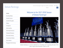 Tablet Screenshot of debaterankings.com